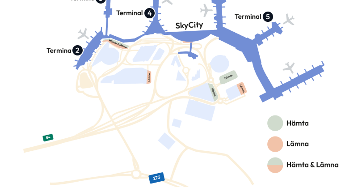 Hitta parkering på Arlanda → Karta | Lindskrog